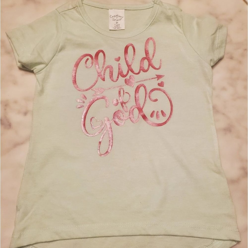 Custom Child of God kids tees various color combos, 2T to 5T